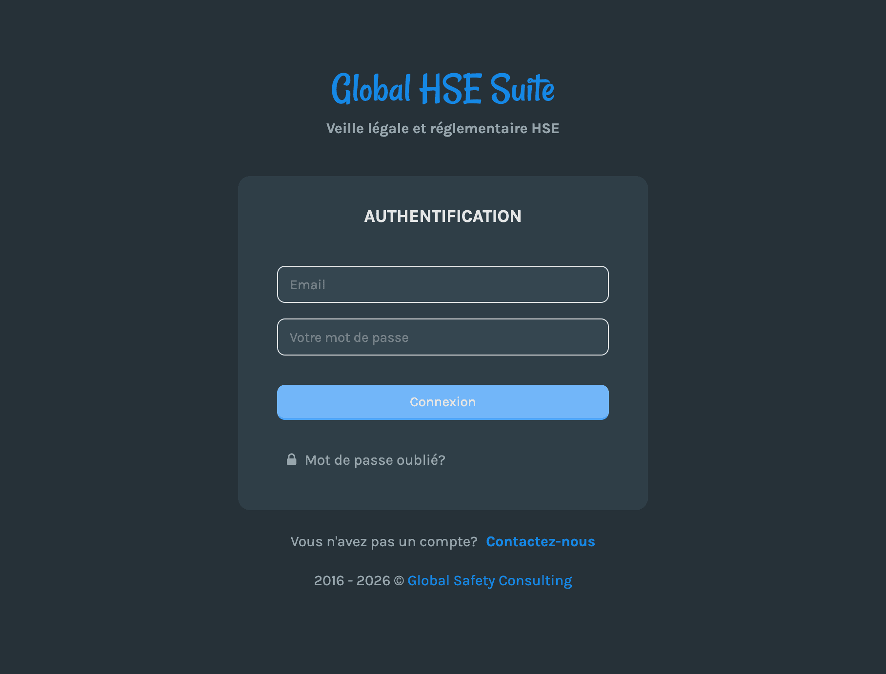 Aperçu de la plateforme GHSE-Suite